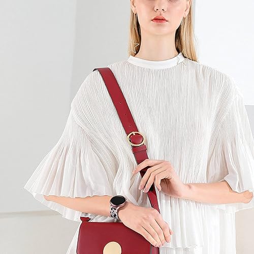 Miniatura 4 de GEAK Correa de reloj de silicona floral para mujer para Samsung Galaxy Watch 4-6, 1.575 in-1.732 in, 0.787 in