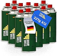 STAHLMANN® Gas Cartridges 227 g [Made in the EU] - Butane Gas Cartridge with MSF-1a Valve for Camping Stove, Grill, Gas Cooker, Gas Heating, Weed Burning - Gas Cartridges