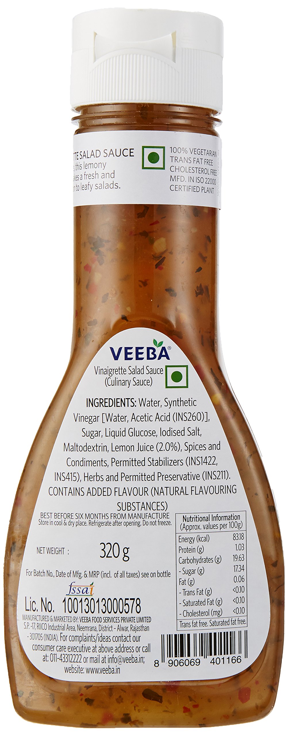 Veeba Vinaigrette Dressing, 320g (Pack of 3) - Image 2 thumbnail