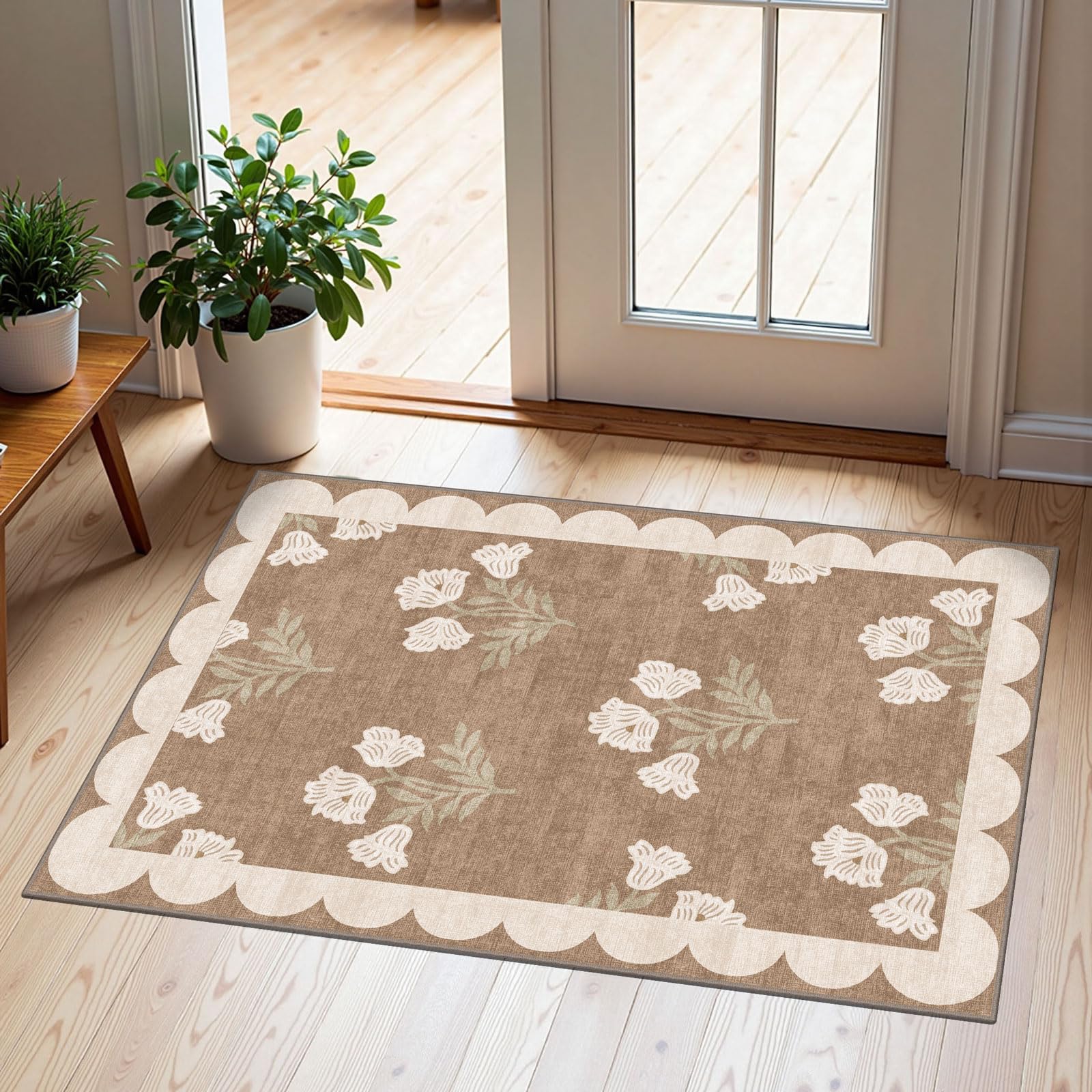 Othilic Floral Scalloped Doormat