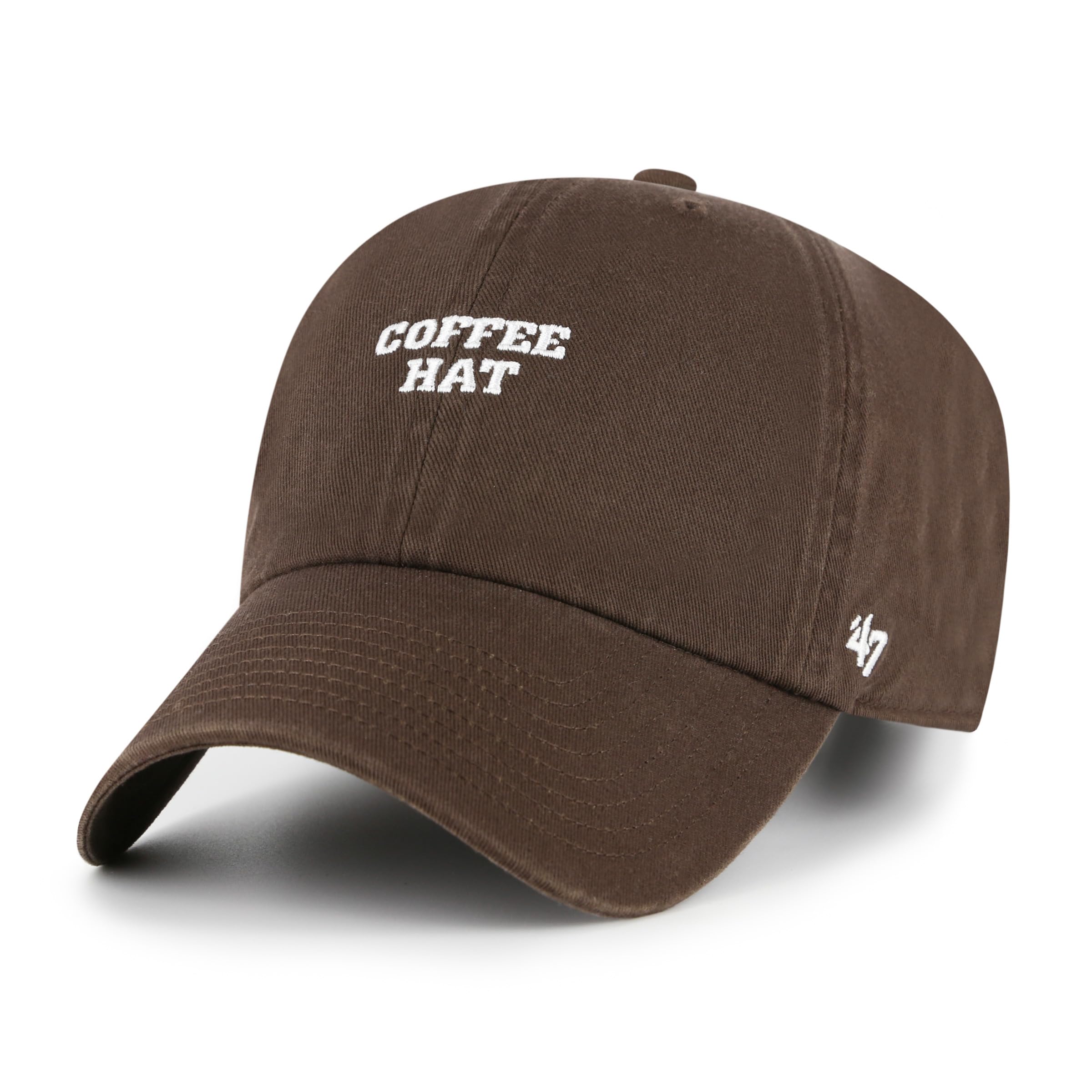 '47 Brand Adjustable Clean Up Cap - Slogan Phrase Coffee Hat Coffee Cap