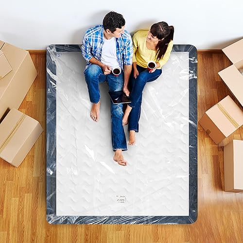 Miniatura 4 de Utopia Home Bolsa de colchón para mudanza y almacenamiento (King)  Funda de colchón de plástico de 4 mil de grosor  Bolsa de almacenamiento de