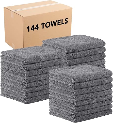 Arkwright Toallas de Salón a Prueba de Blanqueador a Granel - Caja de 144 - Microfibra Ultra Suave, Delicada, Altamente Absorbente y de Secado