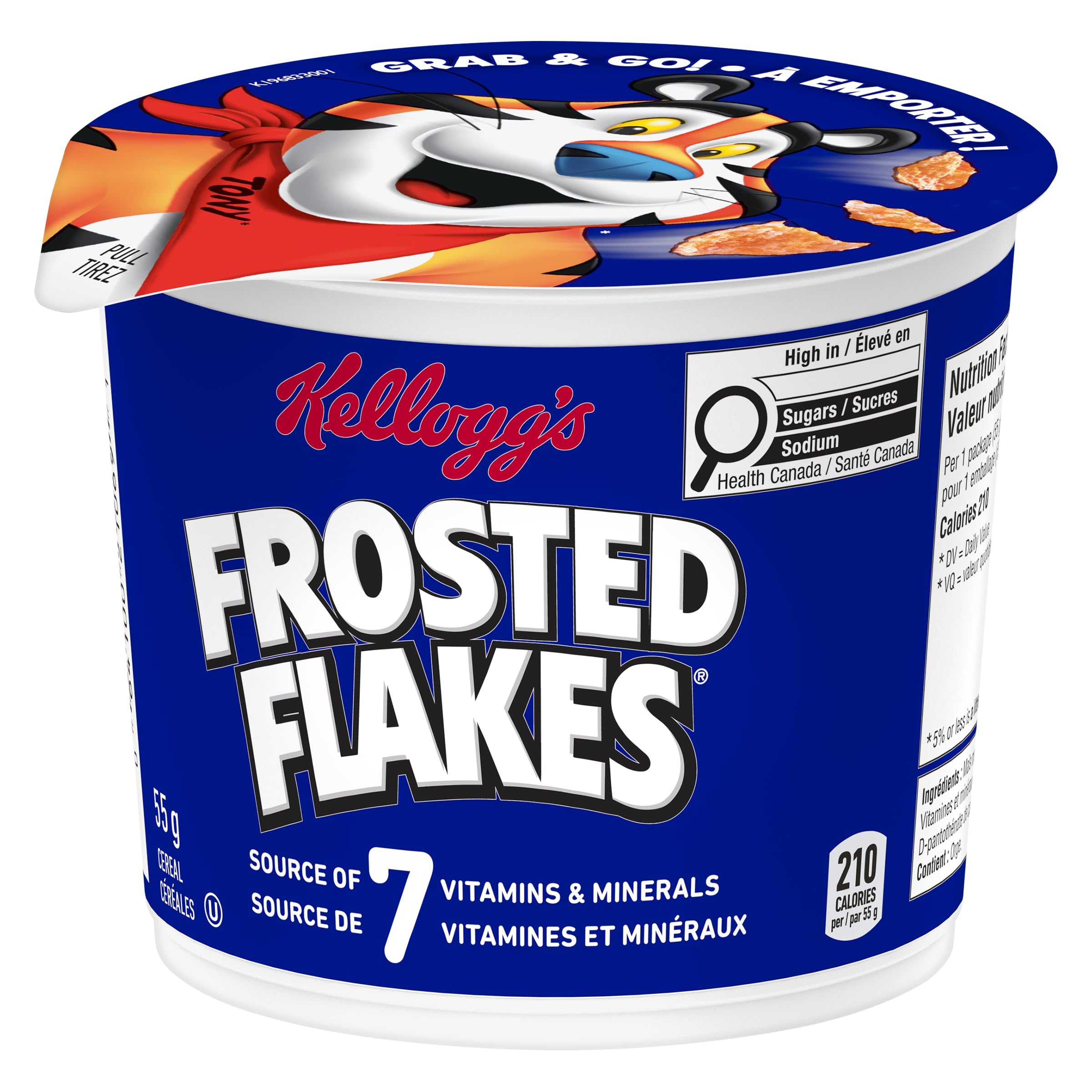 Kellogg's Frosted Flakes ボウルセット ケロッグ Kellogg's On-The-Go Frosted Flakes Cups - Spill-Free Breakfast