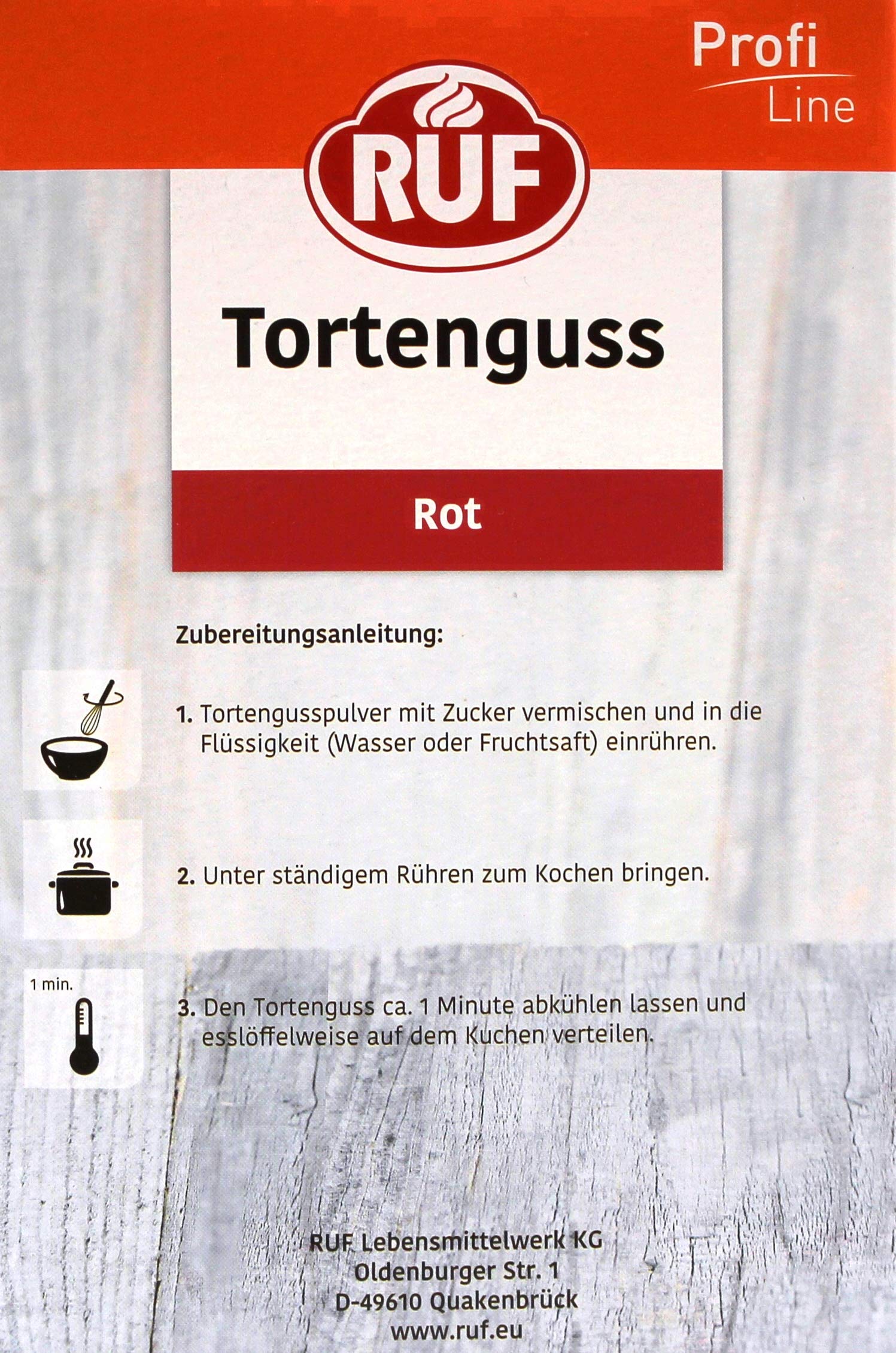 RUF Tortenguss Rot, 10er Pack (10 x 1 kg)