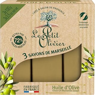 Le Petit Olivier – Wissen – 3 Wissen de Marseille Olivenöl – 3 x 100 g