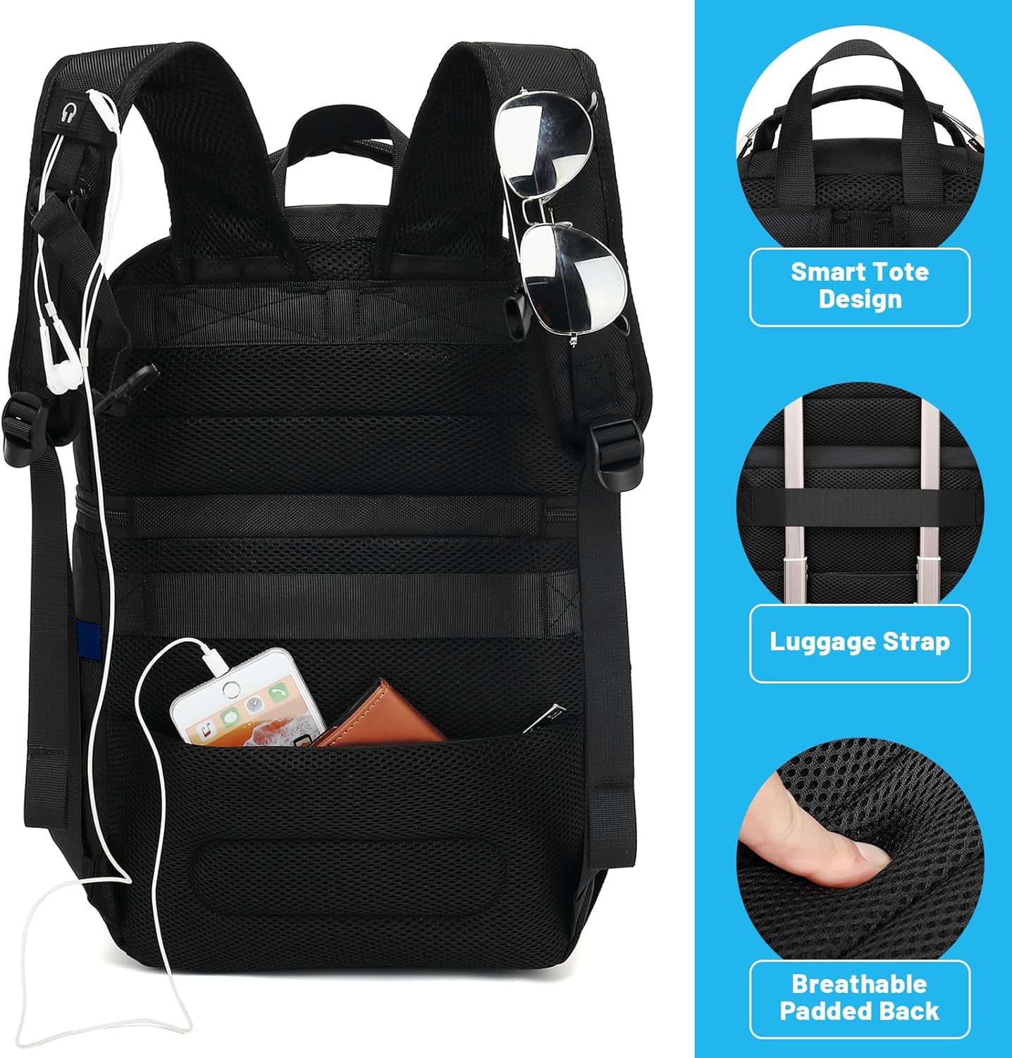 Insulated Cooler Backpack,Double Deck Leakproof Cooler Bag,Insulated Backpack Cooler Lunch Backpack for Men Women - Image 5