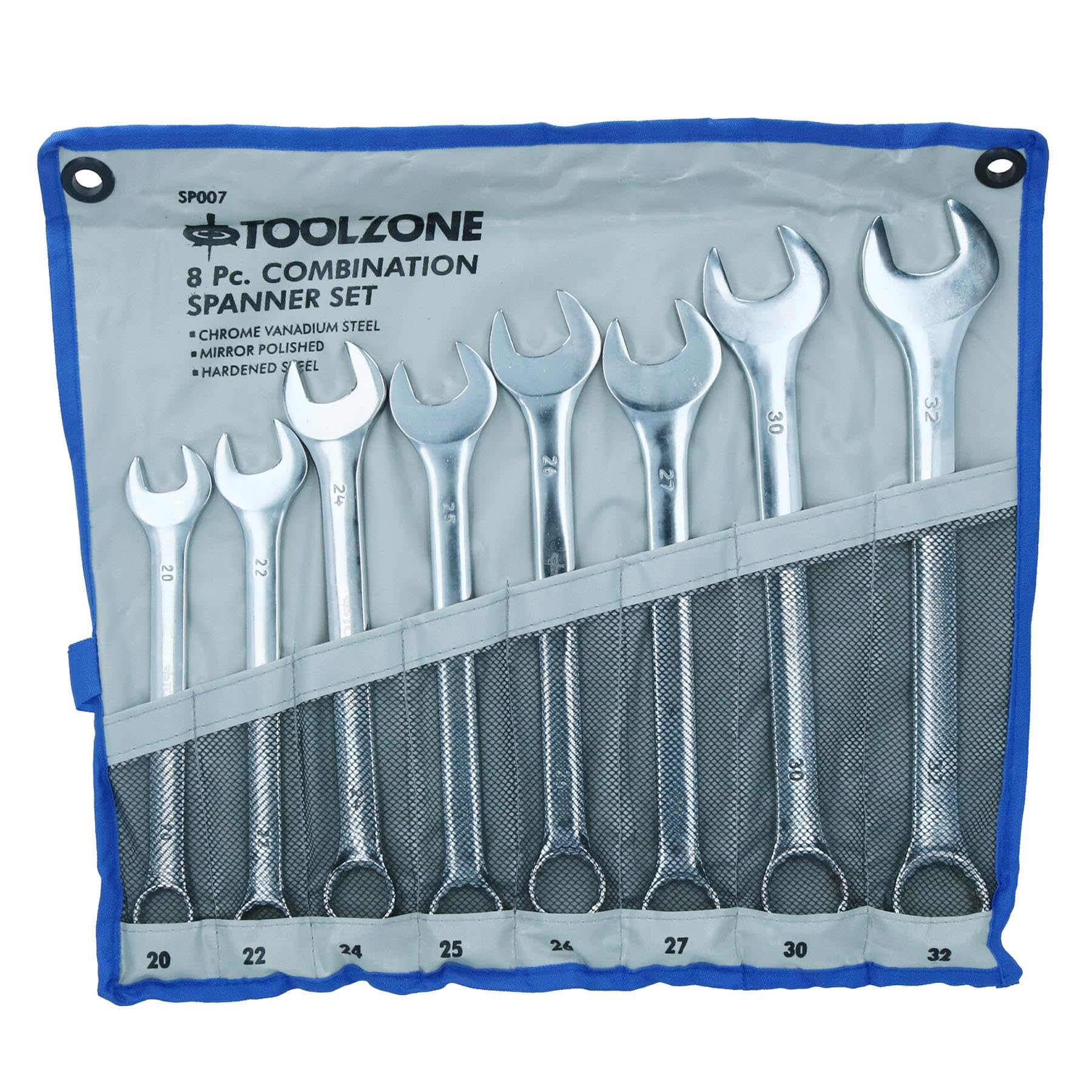 AB Tools-Toolzone Duży klucz płasko-oczkowy do rur małpa klucz metryczny Jumbo 20-32 mm 8 szt. TE590