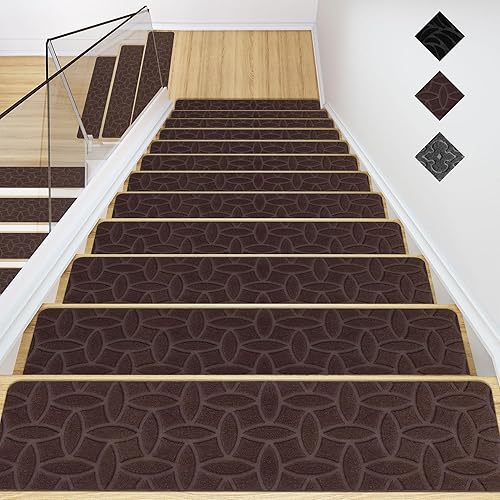 Miniatura 3 de Peldaños de escalera, alfombras antideslizantes para escalones, peldaños de escalera, peldaños de escalera, alfombras para interiores, escaleras,