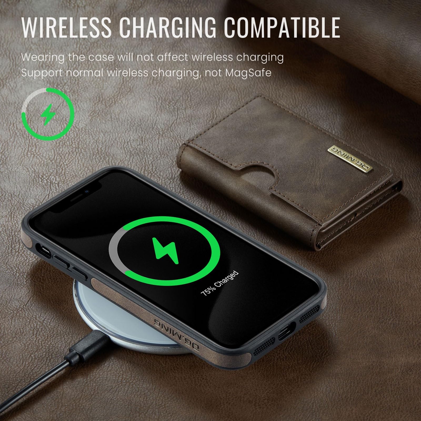 Card Holder Luxury Portable Charger Wallet Phone Filp Case Wallet