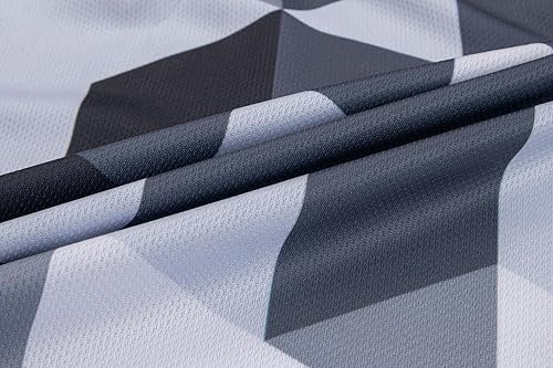 Miniatura 4 de GCRFL Camiseta de ciclismo de manga corta para hombre con 3 bolsillos traseros + bolsillo con cremallera, transpirable, de secado rápido