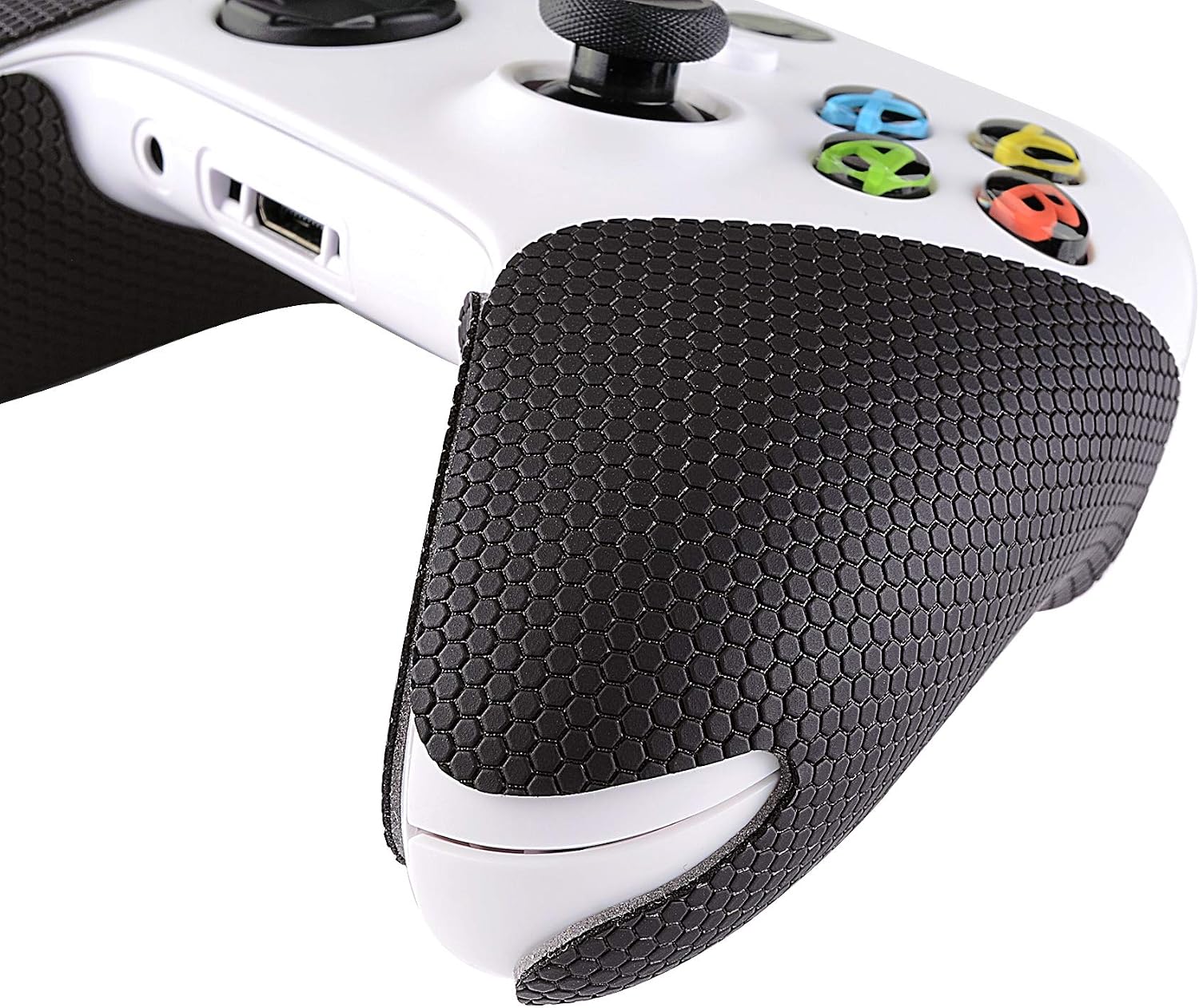 eXtremeRate PlayVital Anti-Skid Sweat-Absorbent Controller Grip for Xbox Core Wireless Controller, Professional Textured Soft Rubber Pads Handle Grips for Xbox Series X/S Controller - Black