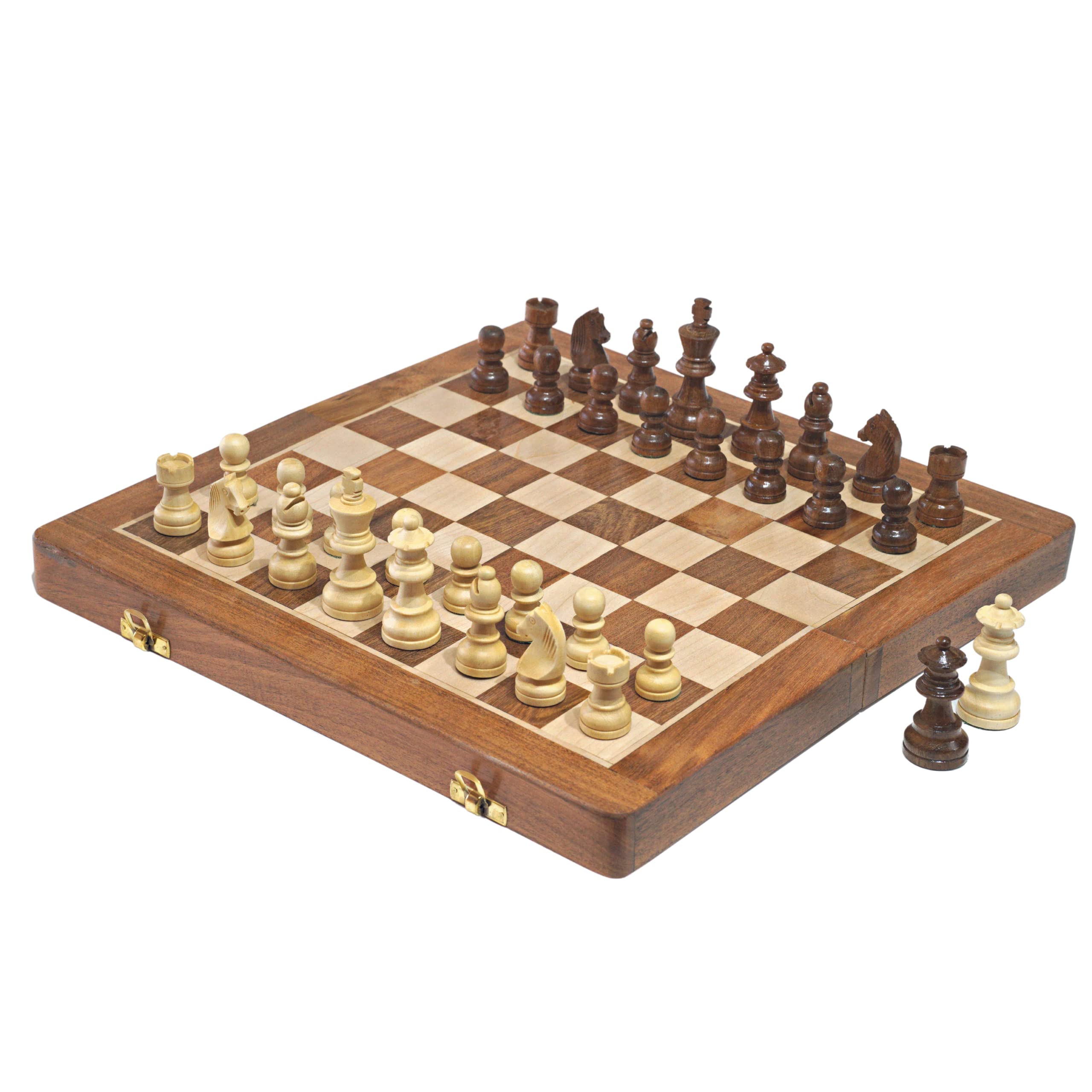Buy Hastha Kalalu Upgraded Wooden Travel Chess Board Set, Premium Quality, Staunton Style