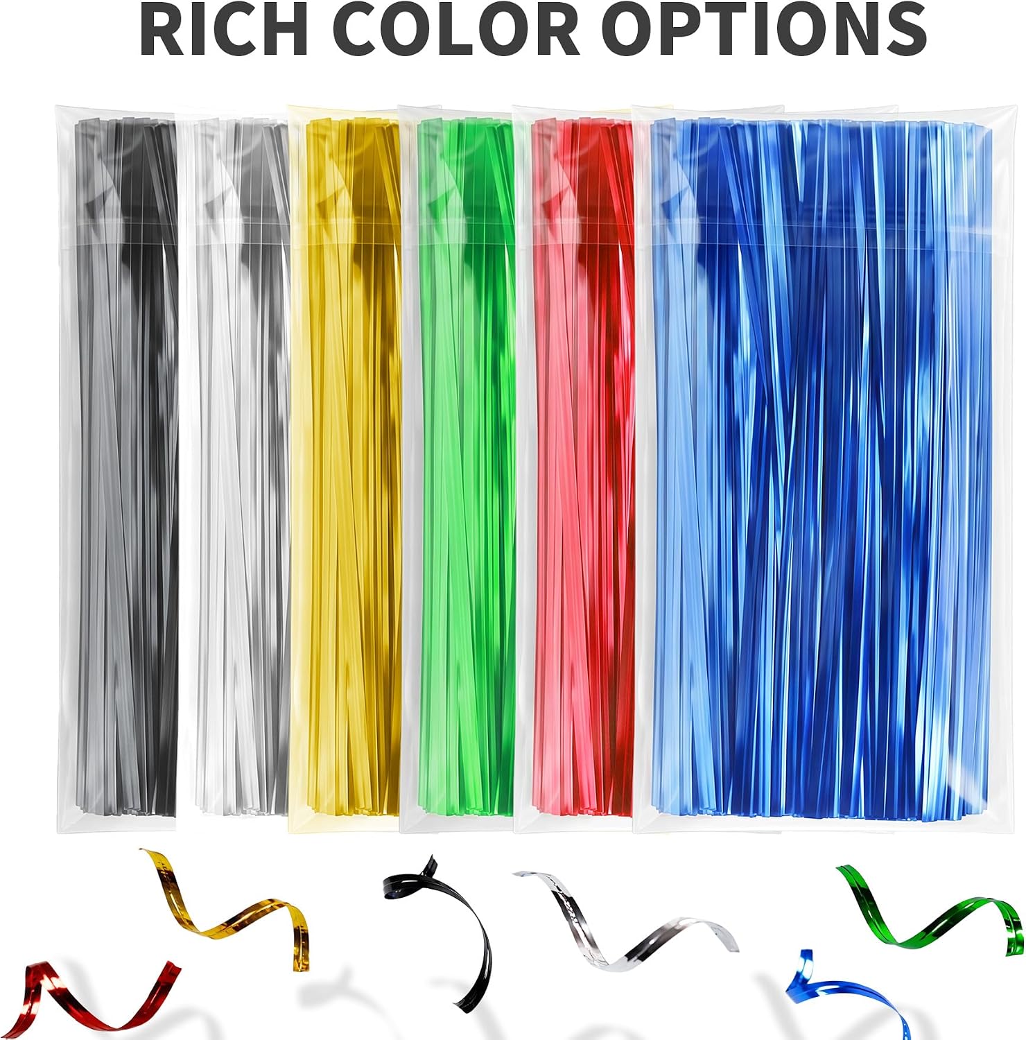 Twist Ties 5.91 Inches Metal Twist Ties Twisty Ties for Bags Bread, Candy, Household and Office Use image 4