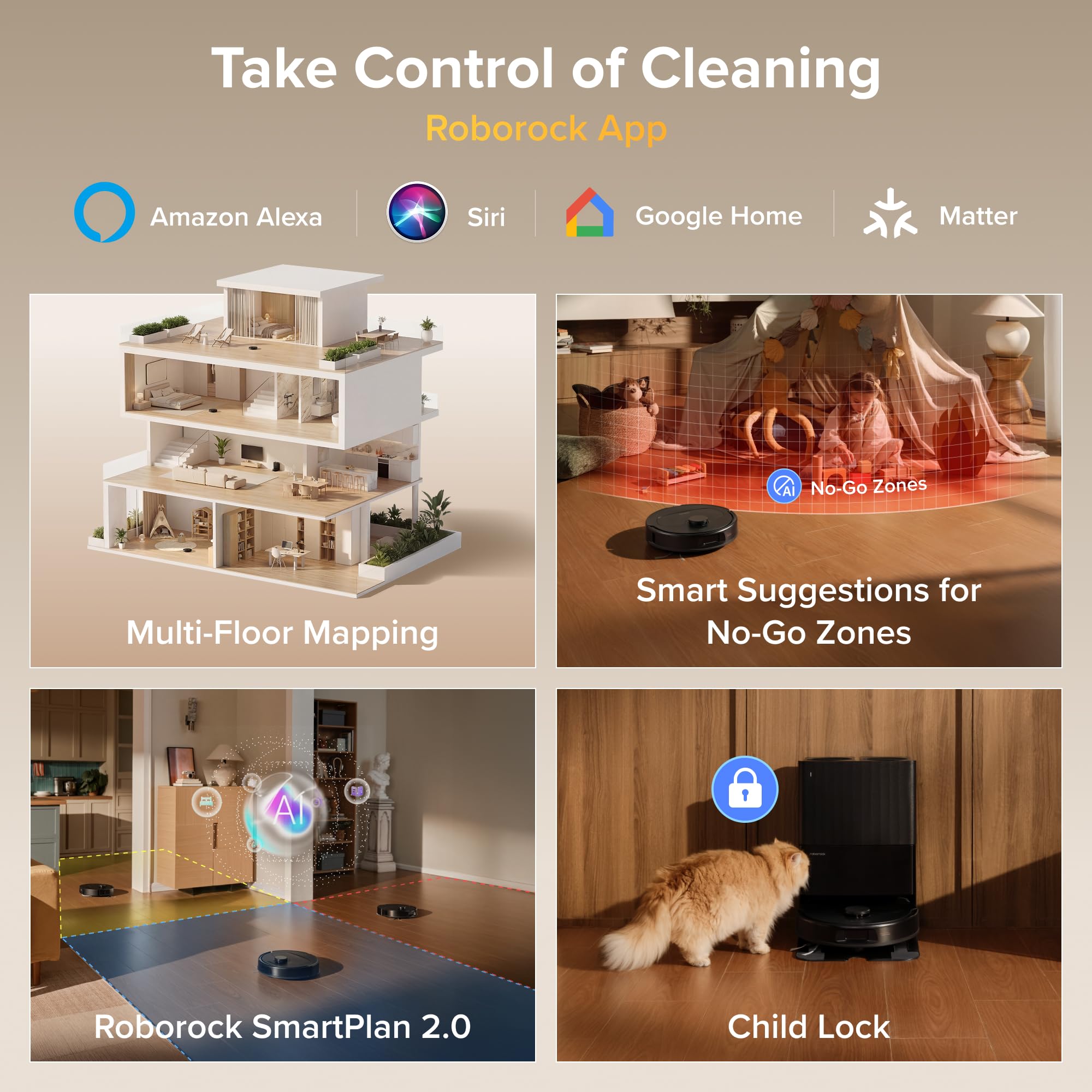 iRobot Roomba 415X Robot Vacuum & Mop Combo, 2.3X Suction, 90 Days Self-Emptying, Multifunction Dock Self-Cleaning & Hot Dry, Smart Obstacle Avoidance, Lifting Spinning Mops, Ideal for Pet Hair product image 22