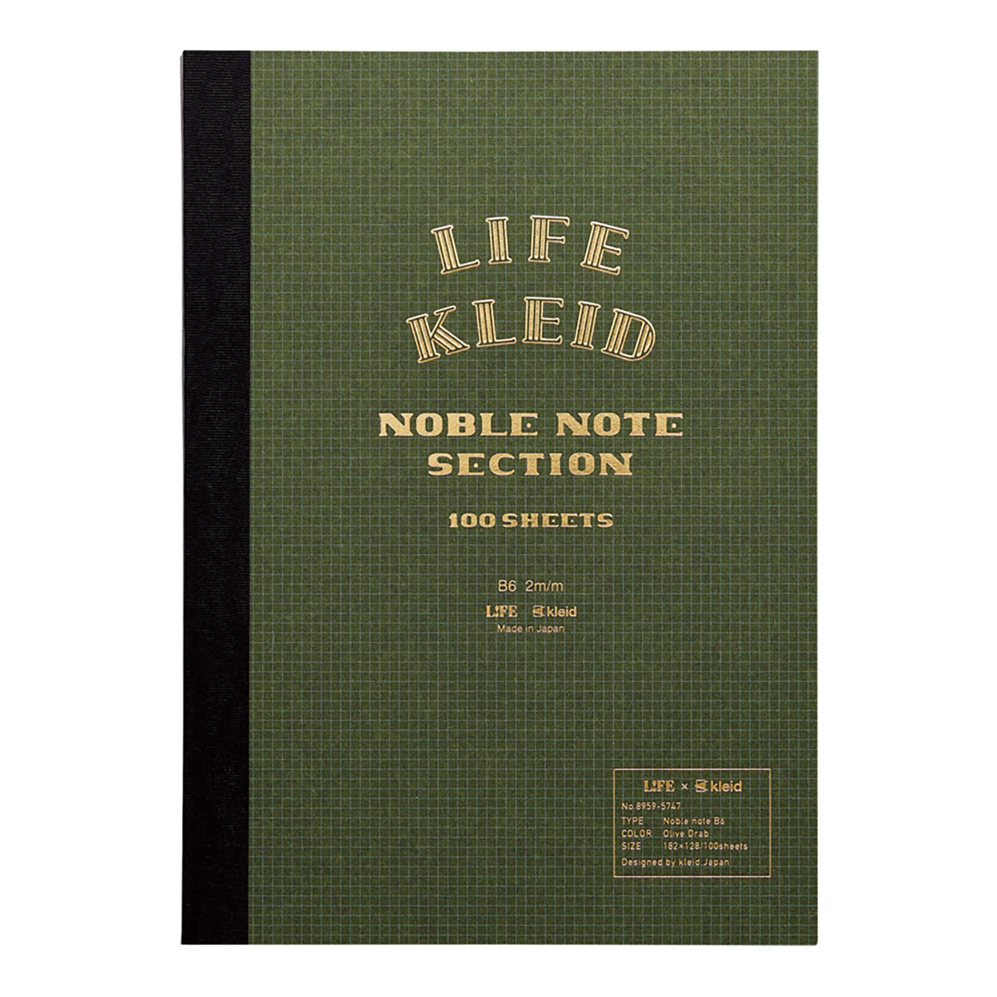 Kleid 8959 Life x Kleid Noble Notebook, B6, 0.08 inch (2 mm) Grid — image 1