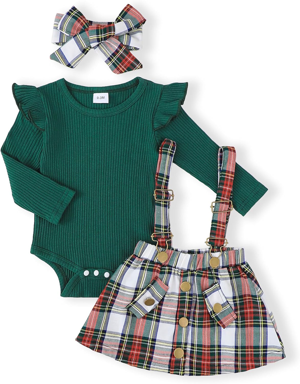 Newborn Infant Baby Girl Dress Clothes Winter Outfits Top Romper Overalls Dresses Suspender Skirt Set for Girls