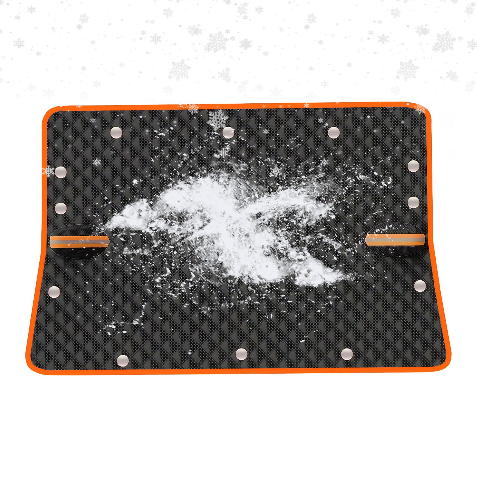 Couverture de pare-brise de voiture pour neige avec sangle et fixation magnétique