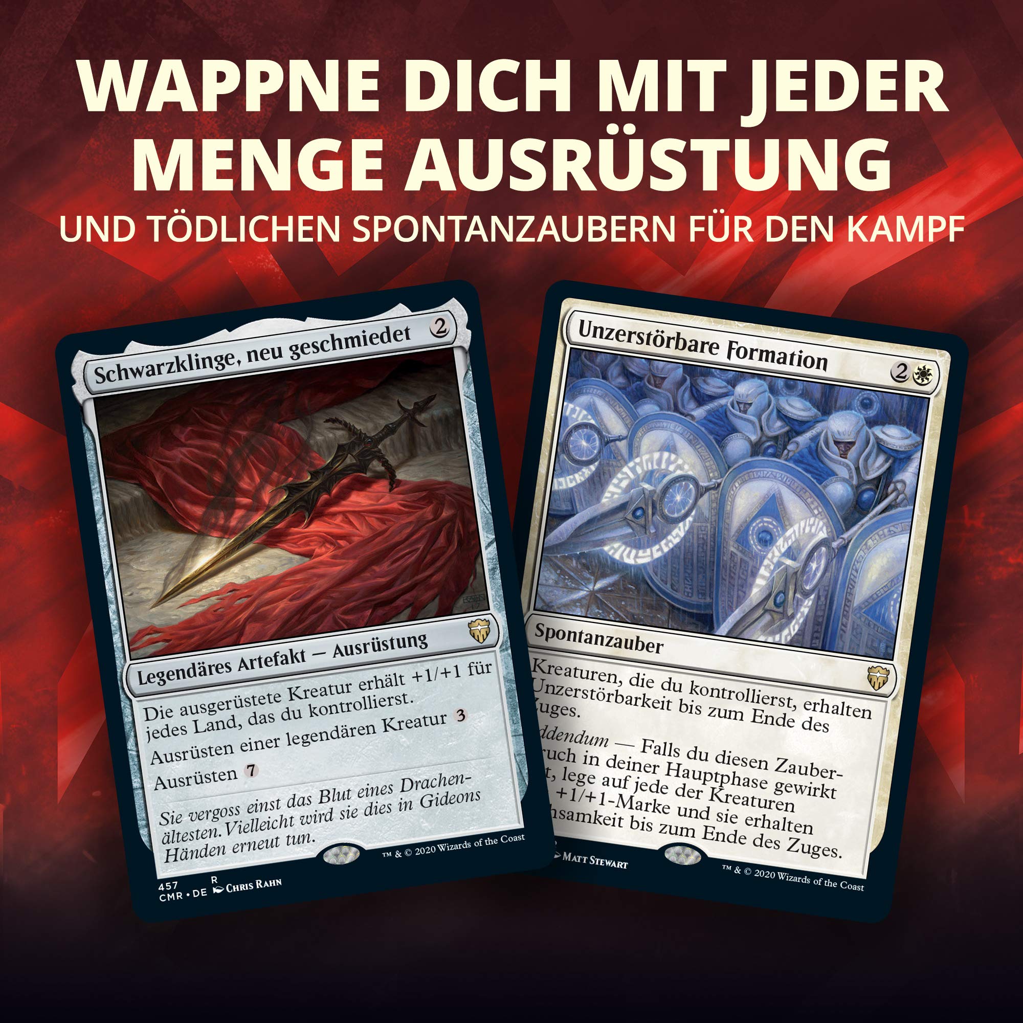Magic The Gathering C78591000 Magic: The Gathering Commander Legend Commander-Deck - Przygotuj się do walki, gotowy deck z 100 kartkami, czerwono-biały