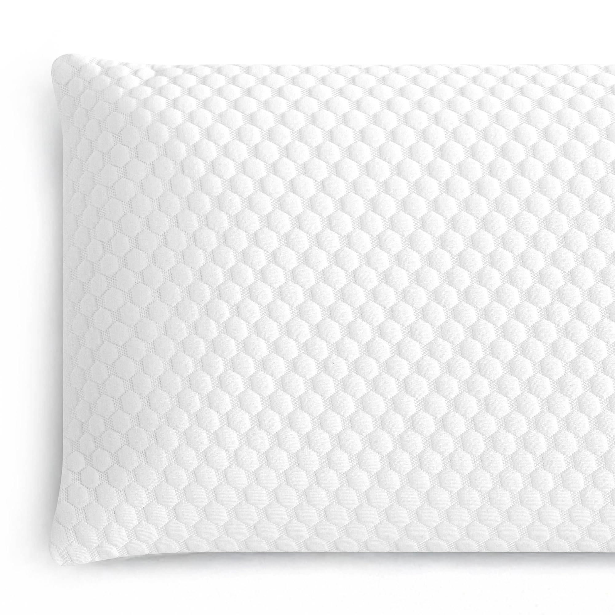 Almohada Viscoelástica Comoda, Muy Transpirable y Adaptable. Libera la Presión Cervical. Núcleo de Copos con Cremallera Lavable. Doble Funda. Firmeza Media. 150 cm EROSSCONFORT
