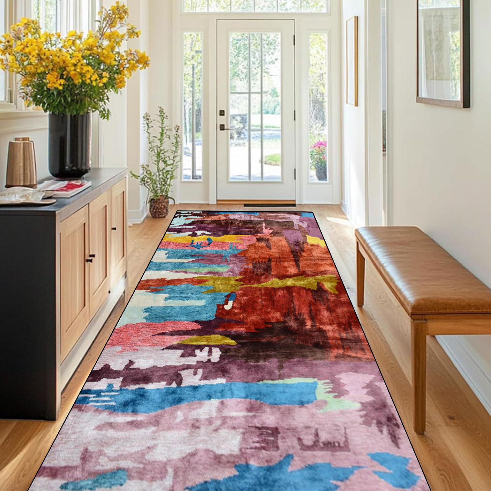 Tapis de salon long 120x180 cm lavable et moderne pour sublimer votre couloir