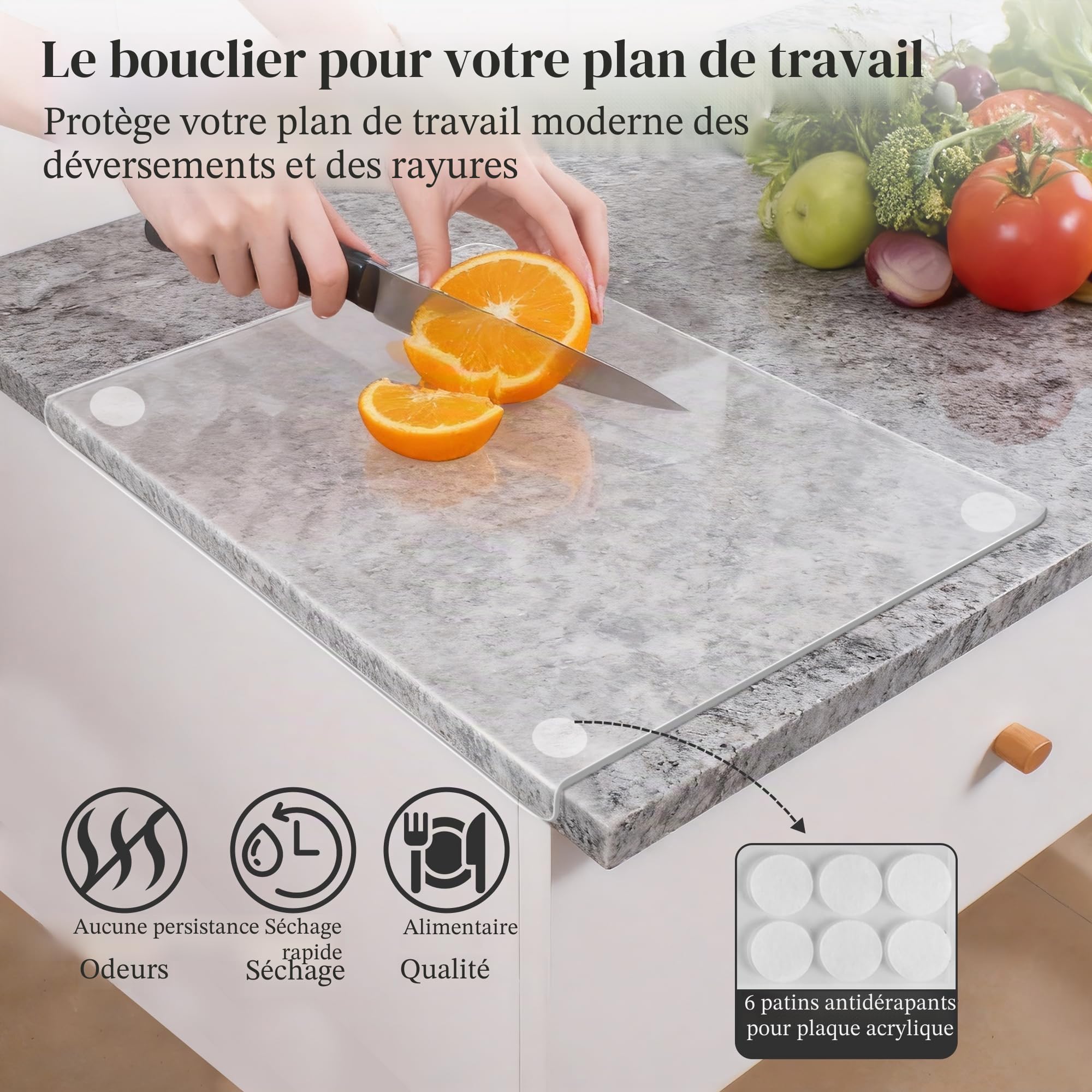 WILLKOMMEN Planche a Decouper Bois,2PCS Acacia Planche à Couper en Bois D'Acacia Pour La Cuisine Et L'Ensemble de Plaques de LéGumes Acryliques,Planche a Decouper Bois Massif Durable