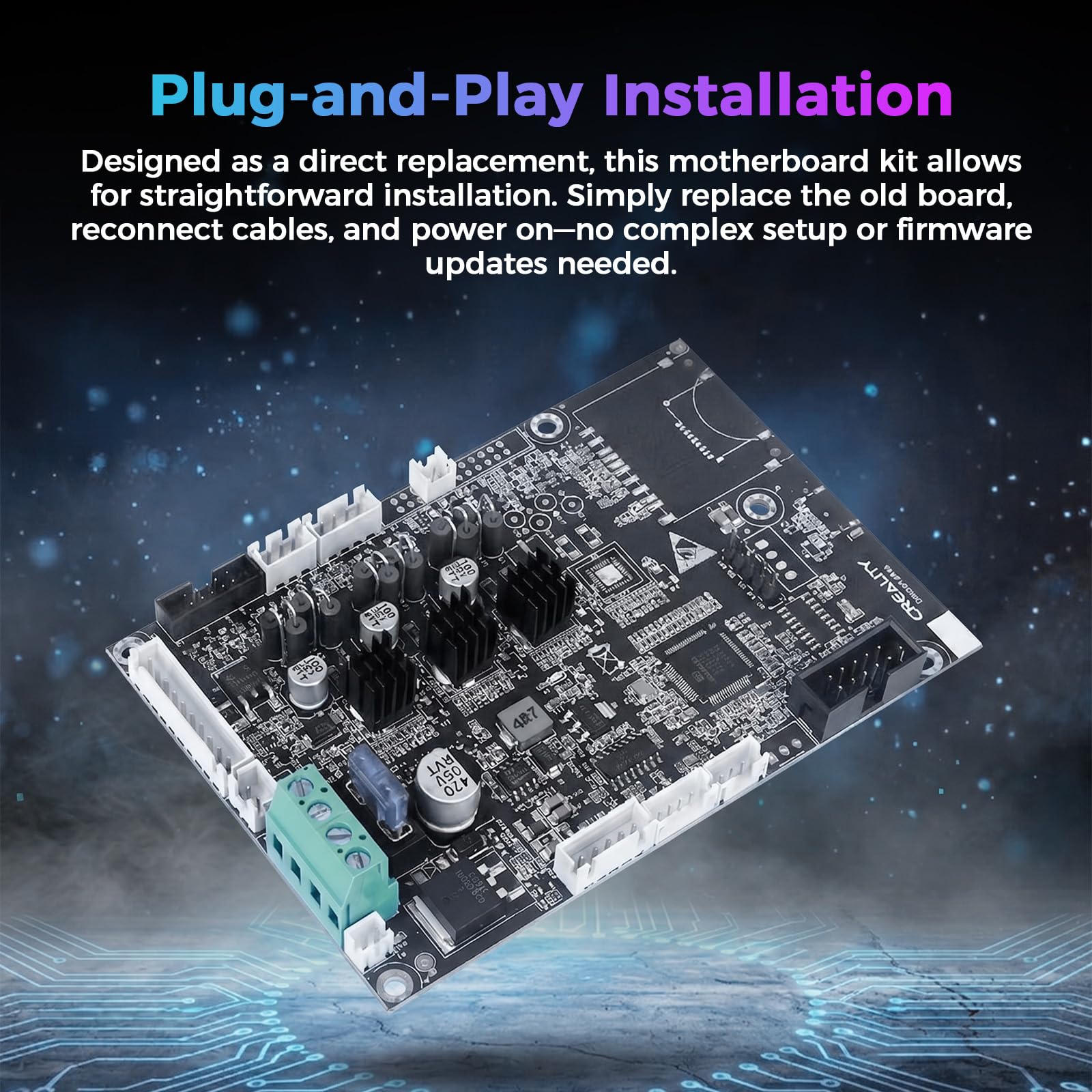 Creality Kit scheda madre ufficiale Ender 5 Max, scheda madre originale silenziosa a 32 bit con chip CR4NS200323C13_32, scheda di controllo di ricambio per stampante 3D Creality Ender 5 Max