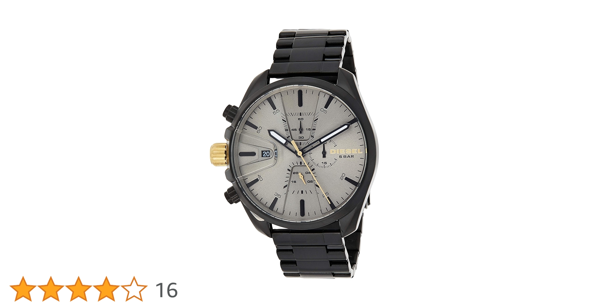 Amazon.co.jp: Diesel Men's Chrono DZ4474 Black Stainless