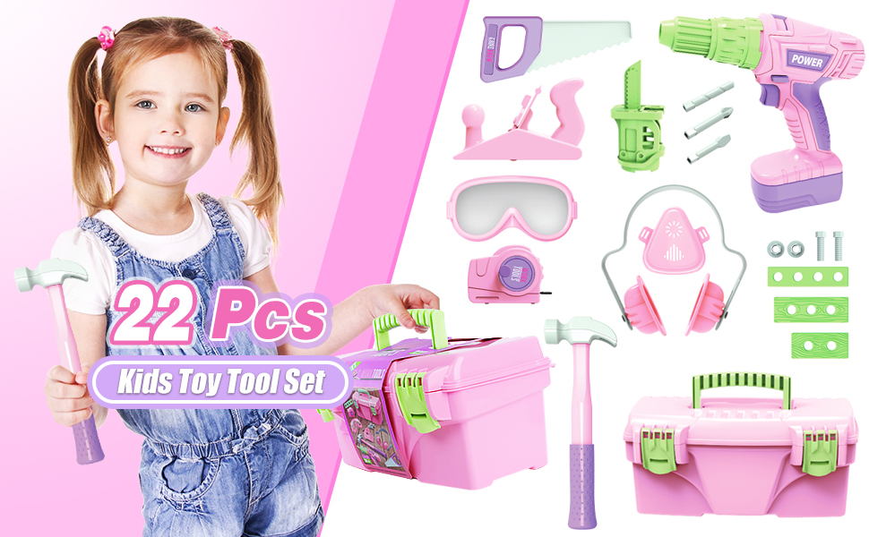 おもちゃ　玩具　雑貨　まとめ売り　18品 Amazon.com: Kids Tool Set with Electric Toy Drill Tool Box