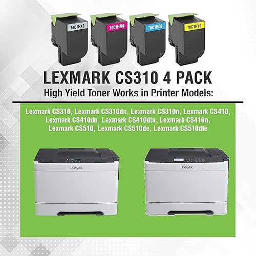 Miniatura 2 de Be Green Ink Cartucho de tóner de repuesto compatible para Lexmark CS310dn CS410dn CS310n CS310 CS510de CS410n CS410 CS510-701HK 70C1HK0 701HC