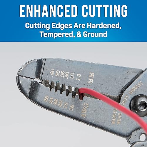 Miniatura 5 de Jonard Tools JIC-1626 16-26 AWG Pelacables y cortador, 6-34" de longitud