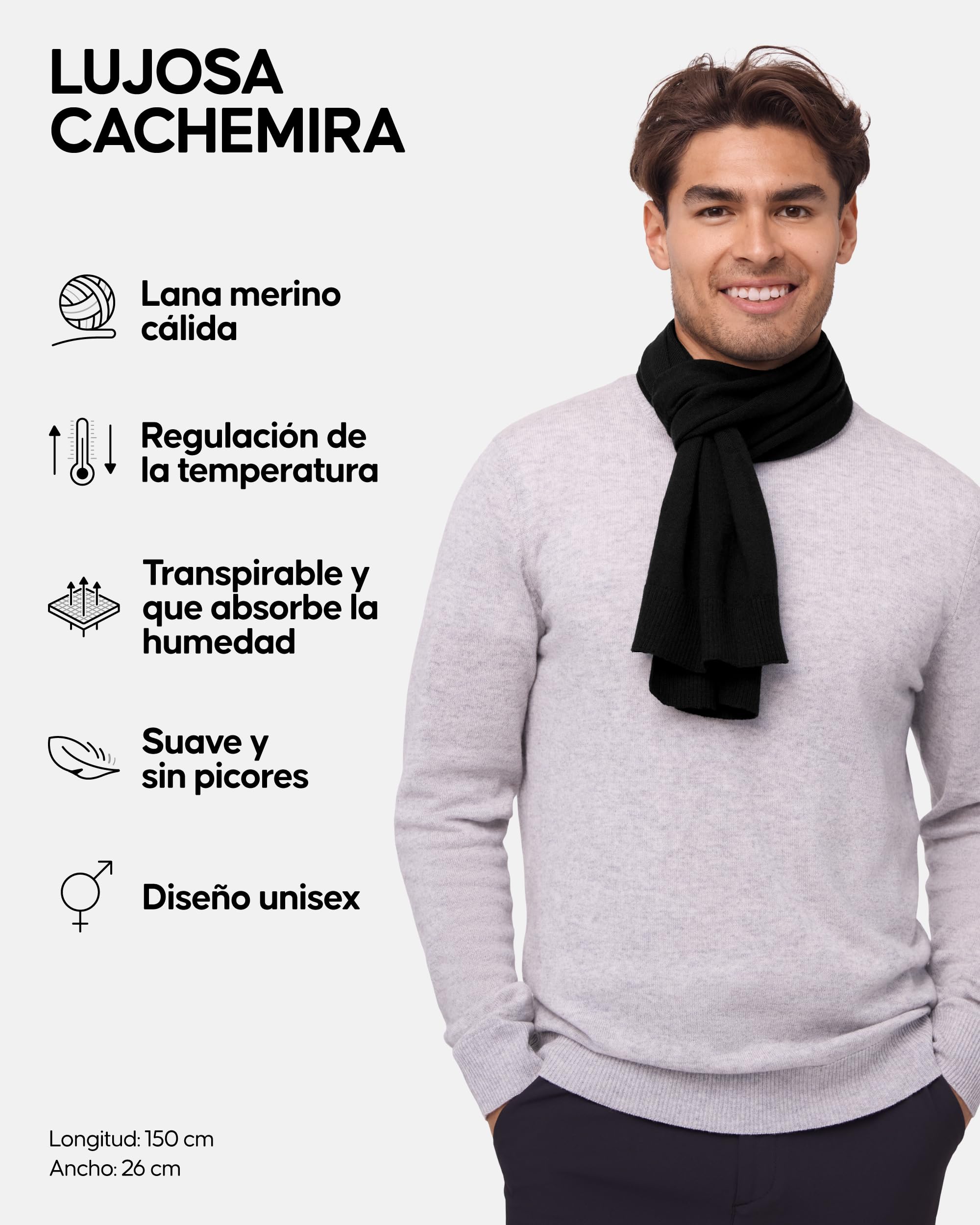 DANISH ENDURANCE Bufanda de Lana Merino para Mujer y Hombre - Suave y Caliente, Unisex - Bufanda de Invierno