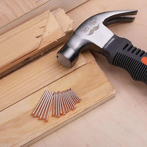 Miniatura 60 de Mr. Pen - Kit surtido de uñas, 600 unidades, 4 tamaños, plateadas, uñas pequeñas para colgar imágenes, uñas de acabado Plateado