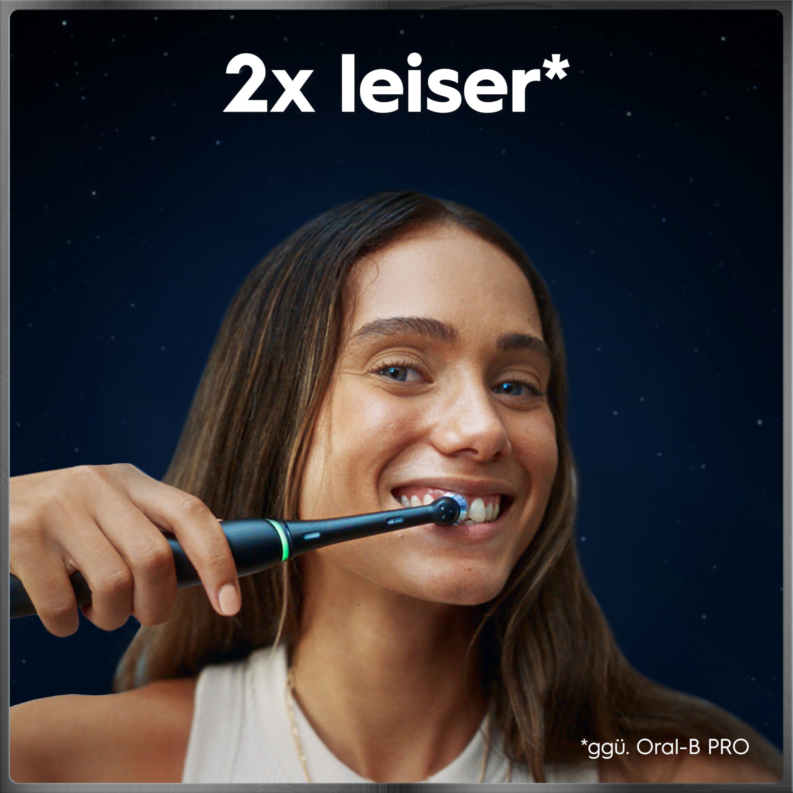 Oral-B iO Series 10 Elektrische Zahnbürste, Schwarz | Inkl. 3 Aufsteckbürsten, Lade-Reise-Etui, iOSense, Electric Toothbrush mit 7 Putzmodi für Zahnpflege
