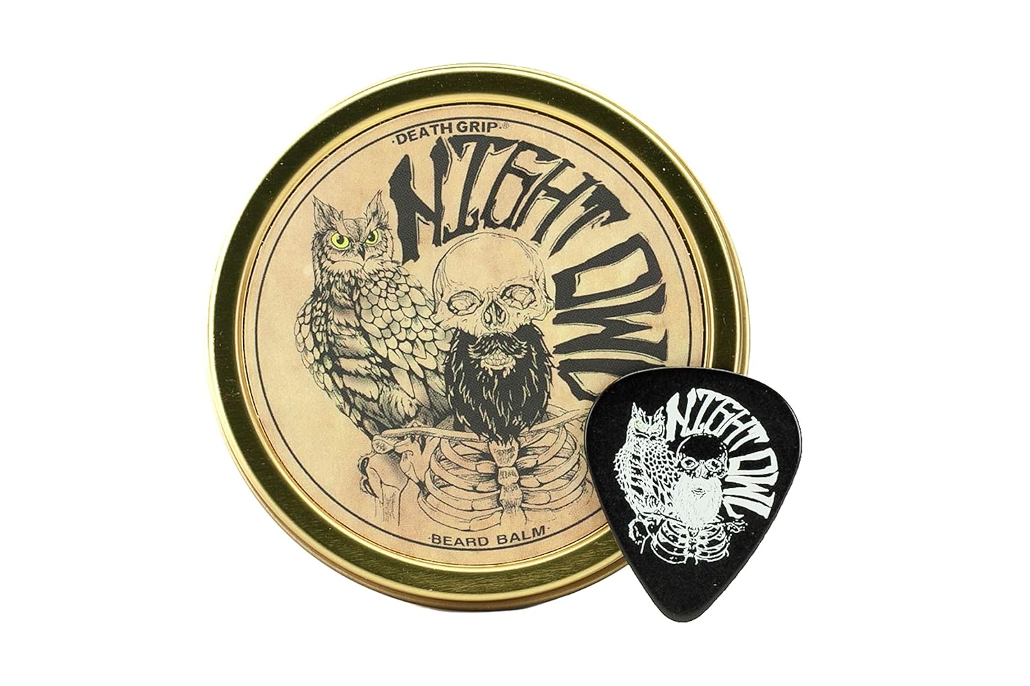 Death Grip Night Owl Beard Balm Citrus Scent | 2oz Beard Balm for Men (Citrus)