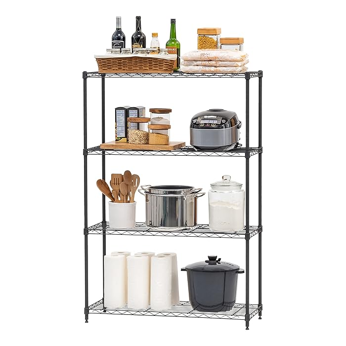 Buy Iris Ohyama, Metal rack/Metal racking shelves/4Shelf Shelving Unit