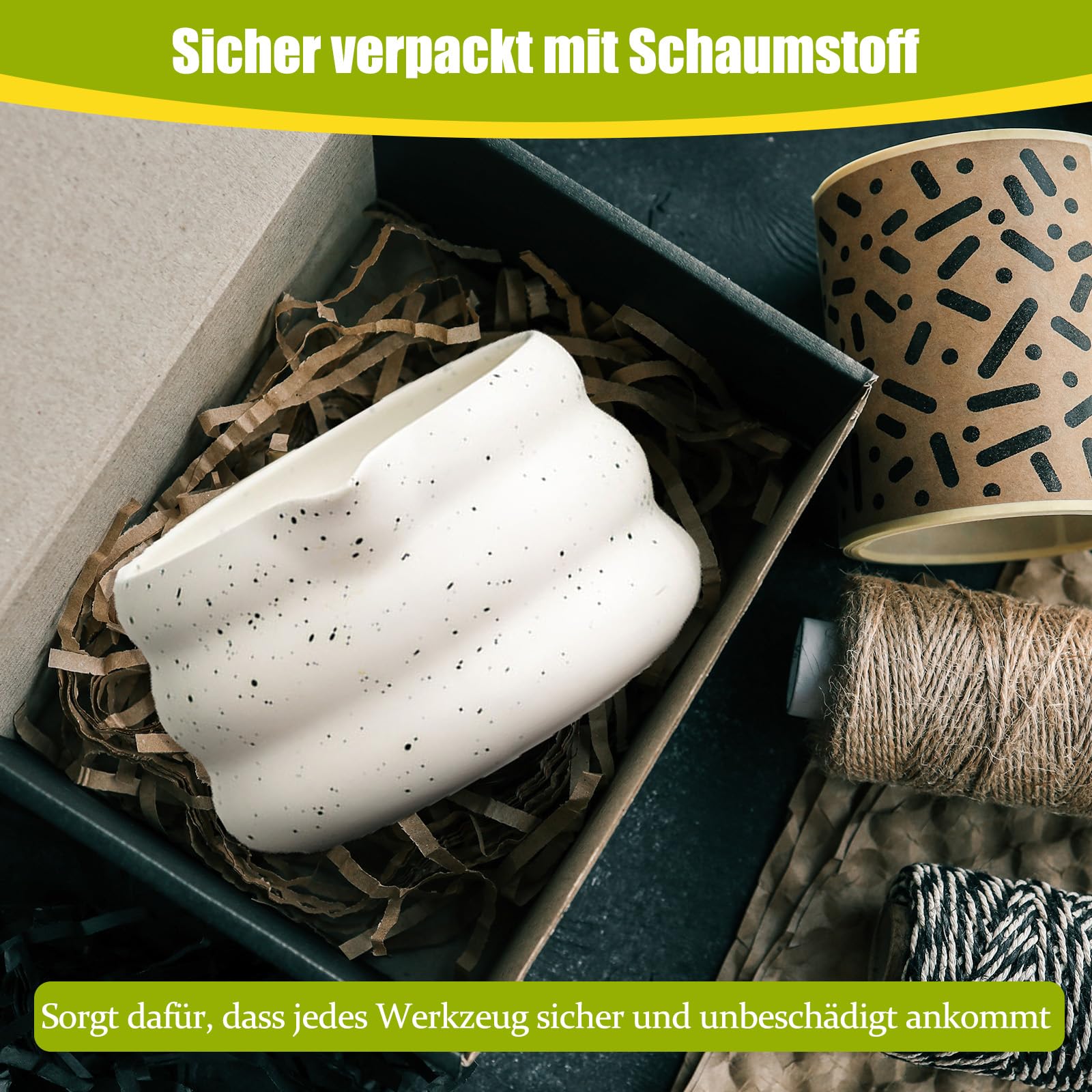 Colcolo 2-Teilige Matcha-Schüssel, Handgefertigt für die Matcha-Zeremonie, mit Schneebesenhalter und Ausgießer, Liefert Schneebesen-Teeschale, Japanische Matcha-Schüssel für Anfänger, HellgrünWeiß