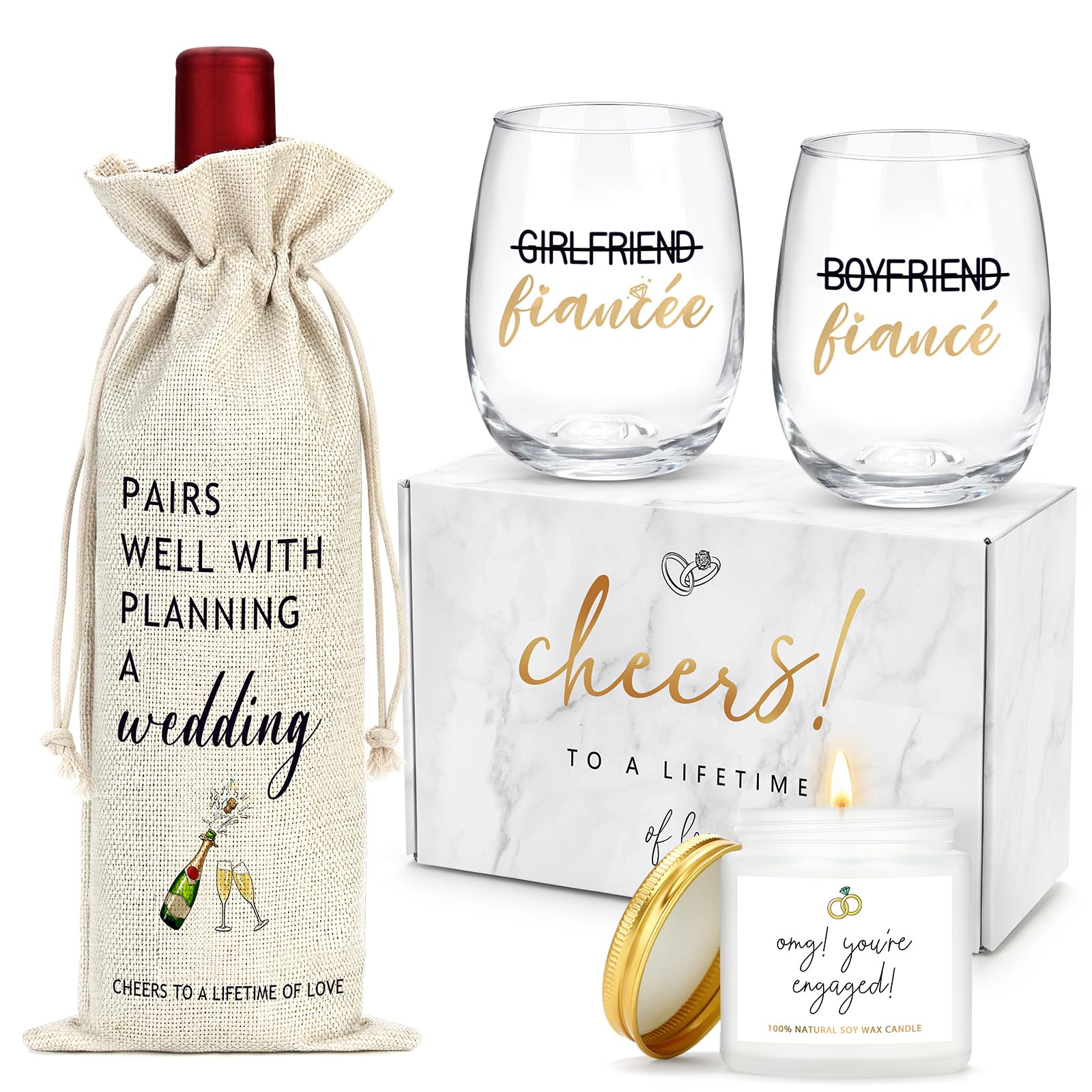 Engagement Gifts for Couples Women Newly Engaged Gift for Her Fiance Gifts for Women Unique Engagement Decorations Just Engaged Present Ideas for Her Him Bride Men Future Mr and Mrs Best Friend