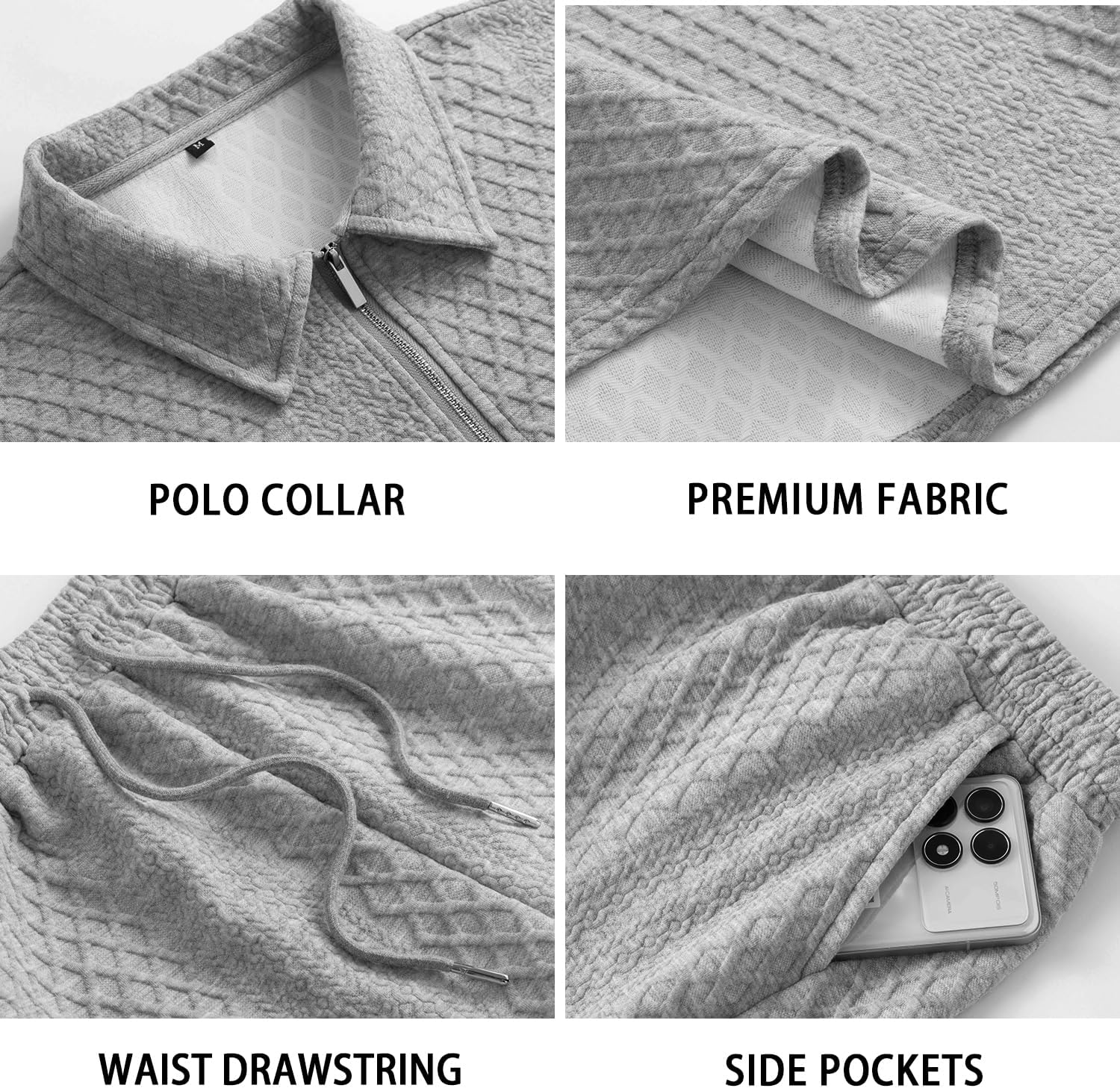 Mens 2 Piece Short Set Summer Outfits Polo Shirt and Shorts Set Tracksuits Set Short Sleeve and Shorts Set for Men - Image 6