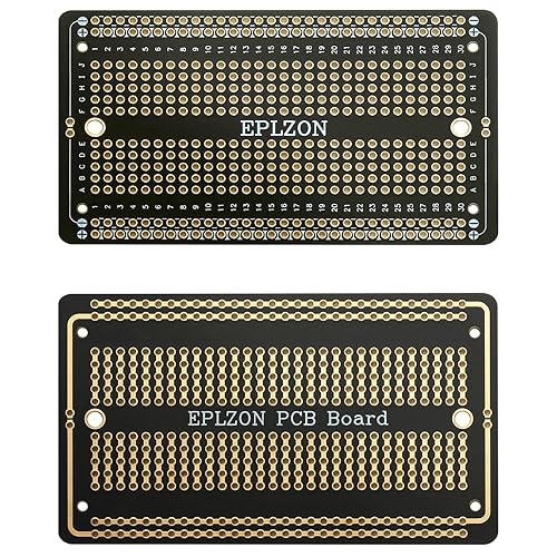 Miniatura 2 de Tabla de pan soldable PCB chapada en oro para proyectos de electrónica de bricolaje para proyectos de soldadura Arduino 3.5 x 2.05 pulgadas (paquete