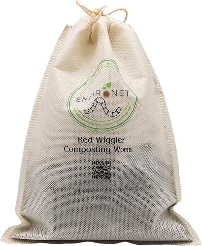 Environet Gusanos rojos premium, Wiggler rojo para jardinería y compostaje ecológicos, 200 unidades