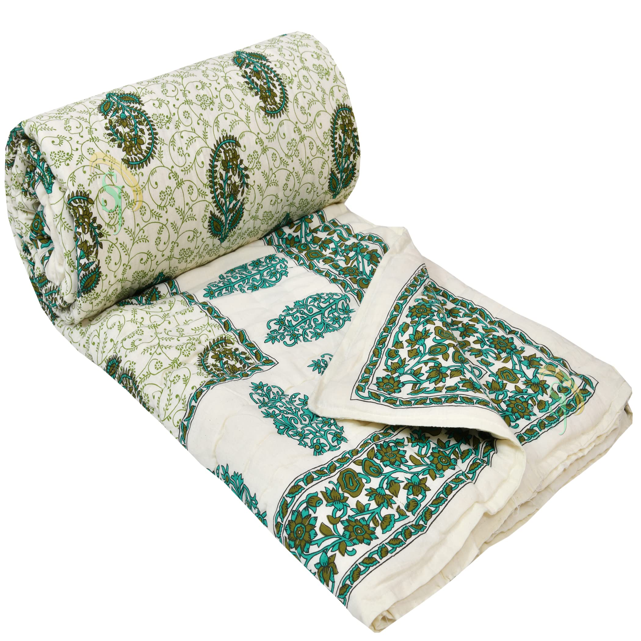 Jaipuri Cotton Quilt - Luxurious Bedding -5