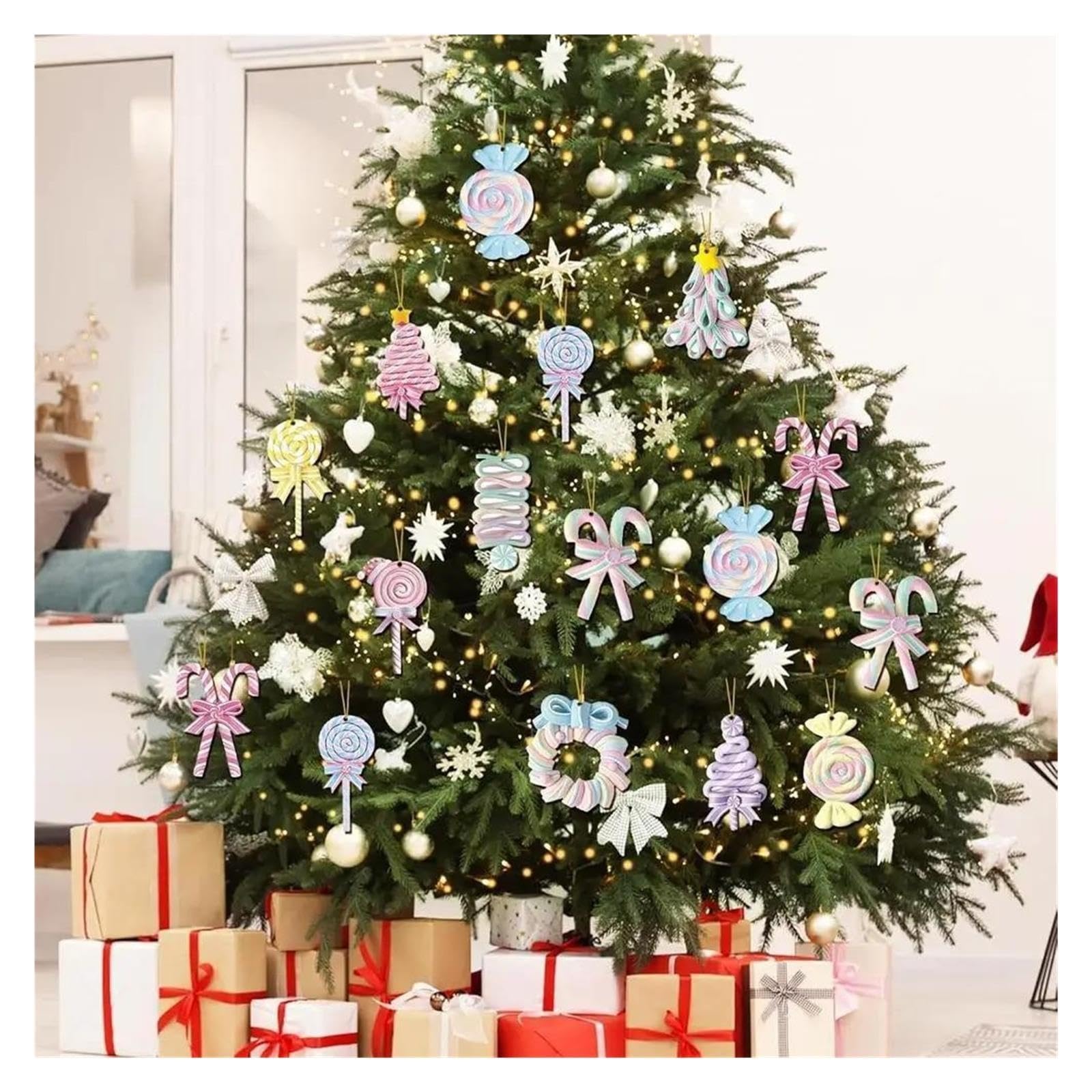 24.12.36 Weihnachts-Pastell-Bonbon-Ornamente