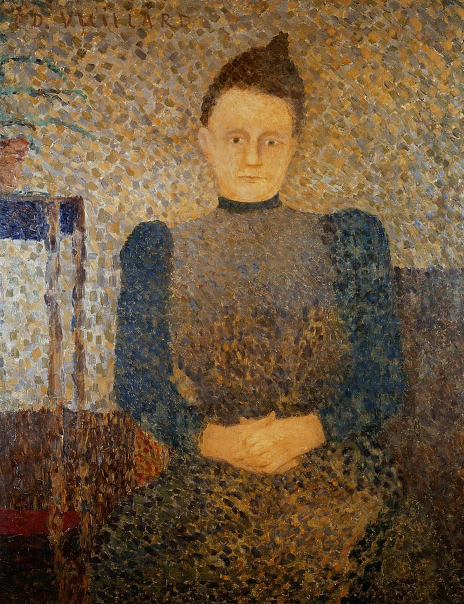 ARTXLXXBN Famous Prints Artwork Pictures Poster Painting Art Portrait of Mlle Vuillard Sister of the Artist by Edouard Vuillard Artwork Landscape Pictures for Home Decor 60x90cm