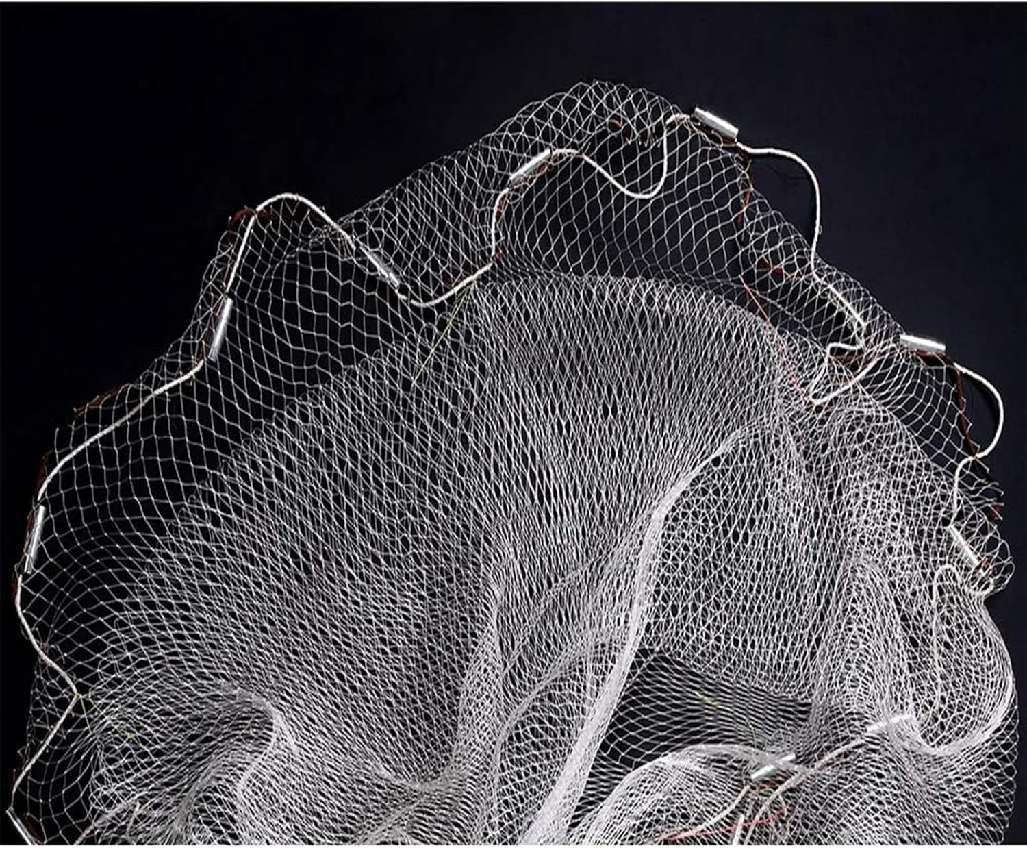 Fishing Net Old-Fashioned Traditional Cast Net Sinking Hand Cast Fishing Net Easy to Cast Thickened Multifilament Heavy-Duty Cast Net Tire Line Radius of 2.5/3/3.5/4m, white