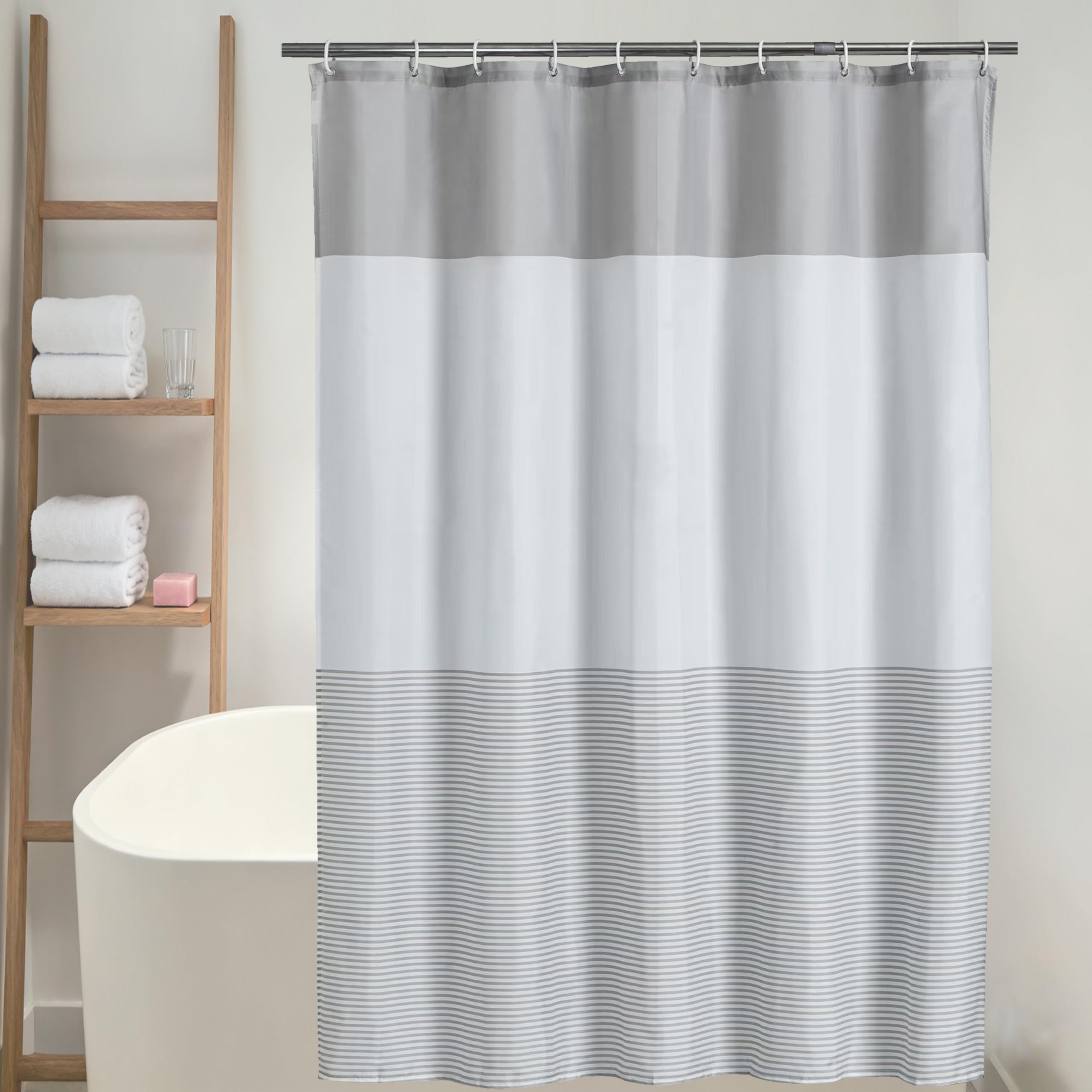 Best RV Shower Curtain Picks for 2026 2 DecoHongDi Polyester RV Shower Curtain,Fluorine-Free Waterproof — product photo