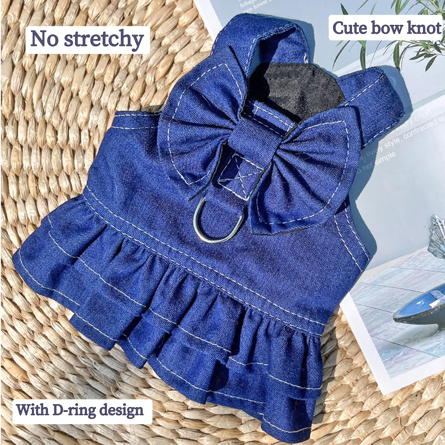 ocean denim dog dress medium Amazon.com : ANIAC Denim Dog Dresses for Small Dogs Puppy Girl Clothes with Leash Ring and Cute Bow Knot Summer Cat Apparel with D-Ring Blue Girl Dog Clothes (Dark Blue,Small) : Pet