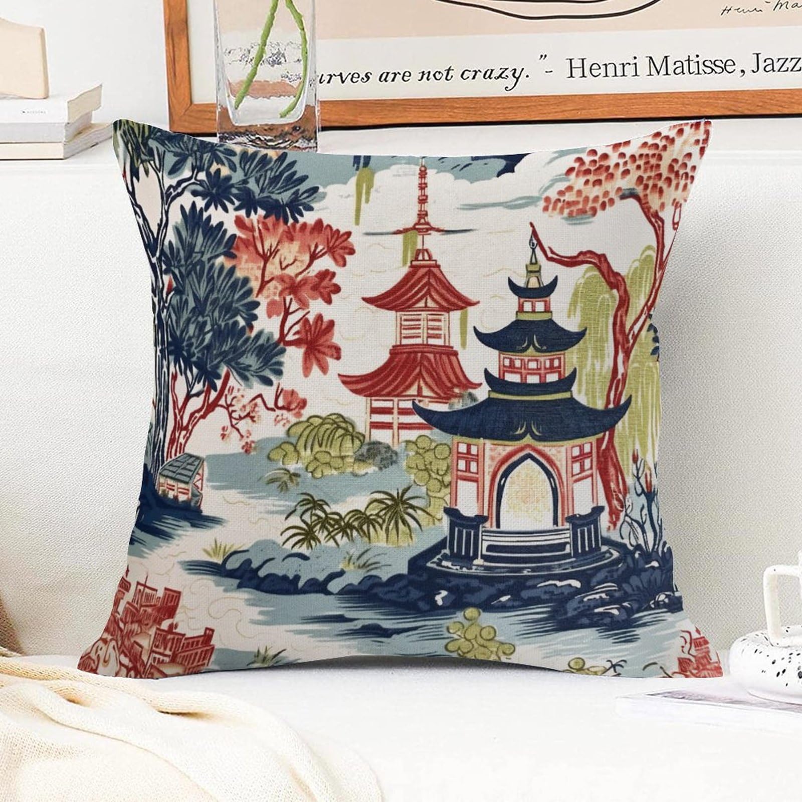 Leedy Set Da 6 Federe Per Cuscino 45x45 Cm In Lino, Con Cerniera Nascosta, Multicolore, Per Divano, Auto E Camera Da Letto