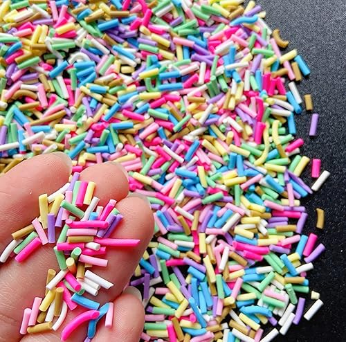 Miniatura 4 de EHOPE Gránulos falsos de resina de 1.76 oz, chispas de caramelo falso, gránulos de arcilla, chispas de polímero de arcilla polimérica para arte de