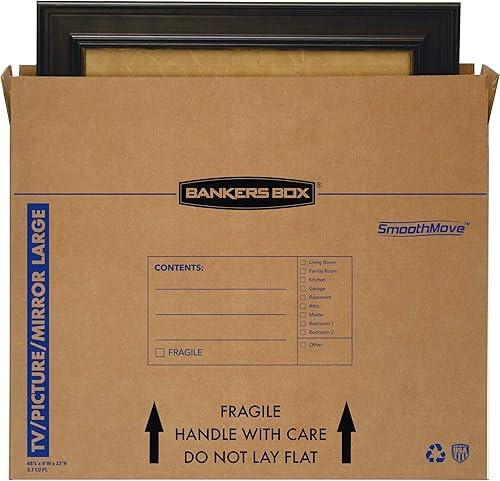 Miniatura 10 de Caja para pinturas o espejos Bankers Box SmoothMove, Kraft Adjustable